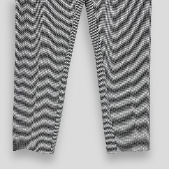 Vince Camuto Skinny Ankle Pants Womens Mini Houndstooth Size 4 Black Career - Picture 4 of 9